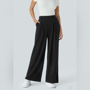 Halara Flex High Waisted Side Pocket Wide Leg Waffle Work Pants. Small Regular